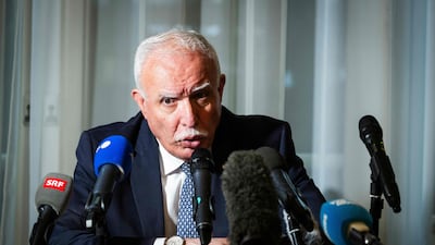 Foreign Affairs Minister of the Palestinian Authority Riyad Al Maliki. AFP