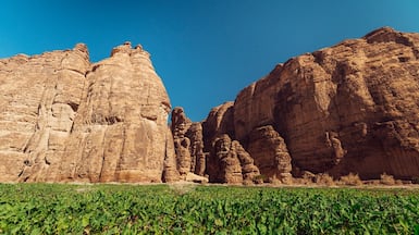 Dramatic landscapes make a long drive to the ancient city of AlUla worth it. Photo: Royal Commission for AlUla