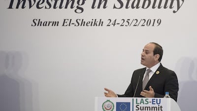 Abdel Fattah El Sisi has been struggling to contain an insurgency in the Sinai Peninsula while trying to revive Egypt’s economy AFP