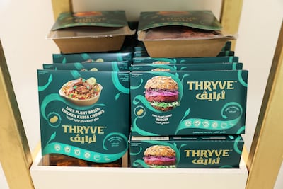 Thryve's plant-based meat products incorporate Middle Eastern flavours. Pawan Singh / The National