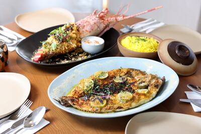 Lobster biryani and Ryba seabass are pricy but tasty. Chris Whiteoak / The National