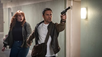 Sam Rockwell brings a much-needed energy to Argylle, lifting Bryce Dallas Howard's performance with it. AP