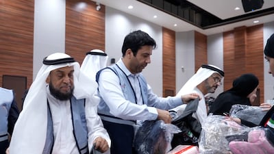 Aid provided by the Sheikh Saeed bin Zayed Al Nahyan Endowment has arrived in the city of Al Arish in Egypt. Photo: Wam