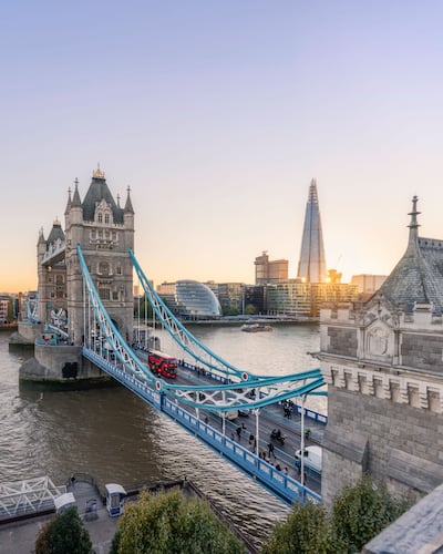 London's famed Tower Bridge over the river Thames. Photo: Visit London