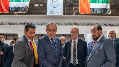 Dr Sheikh Sultan Bin Mohammed Al Qasimi, Supreme Council Member and Ruler of Sharjah, attends the opening of LIBER International Book Fair in Madrid on October 9, 2019. Courtesy Sharjah Media Office