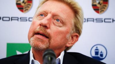 Boris Becker during a news conference to announce him as the German Tennis Federation's (DTB) new head of men's tennis in Frankfurt, Germany, August 23, 2017. Kai Pfaffenbach / Reuters