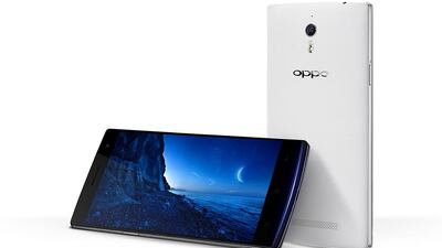 Oppo’s flagship smartphone, the Find 7, retails for Dh2,199. Courtesy Oppo