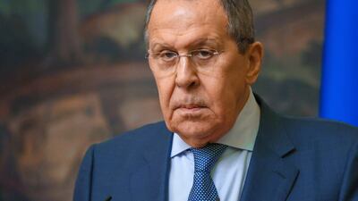 Russian Foreign Minister Sergey Lavrov. Russian Foreign Ministry Press Service / AP