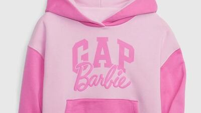 Children’s hoodie, Dh174, Gap x Barbie at www.gap.ae. Photo: Gap / Mattel 2023