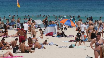Beachgoers at Bondi Beach, Sydney, Australia, on January 15, 2019. The first month of the year was Australia's hottest on record. AAP via Reuters