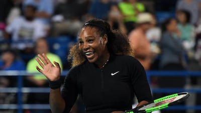 Serena Williams lost her exhibition match against French Open champion Jelena Ostapenko 6-2, 3-6, 10-5 at the International Tennis Stadium in Abu Dhabi. Martin Dokoupil / EPA