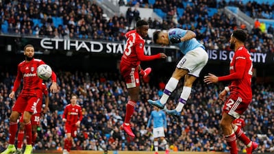 Gabriel Jesus scores Manchester City's third goal. Reuters