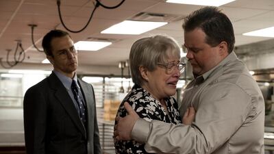 Sam Rockwell, Kathy Bates and Paul Walter Hauser in a scene from ‘Richard Jewell’, directed by Clint Eastwood. AP