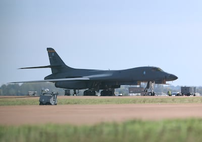 US B-1 Lancer bombers at RAF Fairford in Gloucestershire. EPA