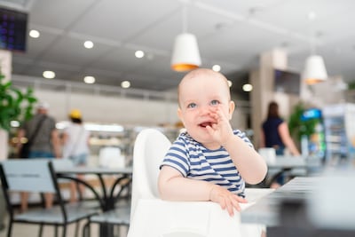 Be prepared to go highchair-free, or check in with restaurants in advance. Getty Images