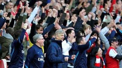Arsene Wenger, second from right, has been in the Arsenal manager’s job for 16 years.