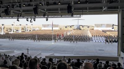 Military personnel at the reception. Mohamed Al Hammadi / Ministry of Presidential Affairs