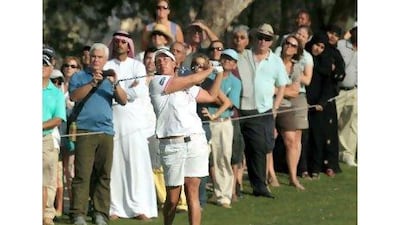 Denmark’s Iben Tinning on her way to victory and a US$100,000 pay-day at the Omega Dubai Ladies Masters.