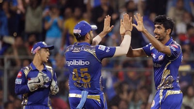 Mumbai Indians' Jasprit Bumrah, right, is one of India's best fast bowlers at the moment. Rafiq Maqbool / AP Photo