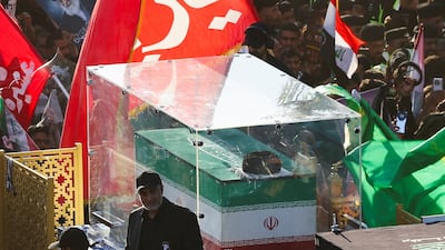 Khamenei's coffin is led through Najaf. Reuters