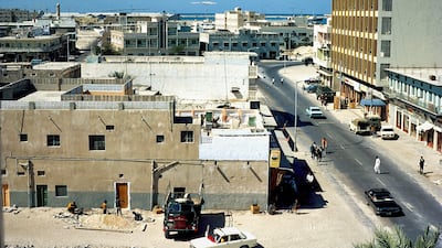 The pace of development only increased since then with new buildings sprouting in Bur Dubai. This shows Al Fahidi Street in 1971 looking towards Port Rashid.