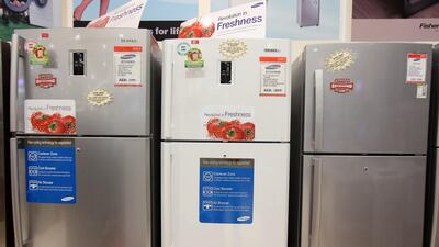 A fair path is for the landlord to figure out the cost of replacing the broken refrigerator with a similar model and provide the tenant with the funds to do so. Pawan Singh / The National