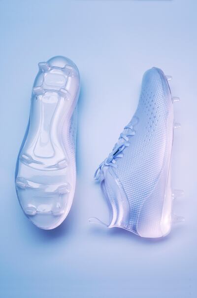 Jules Mas’s All PET Shoe football boots made from recycled plastic bottles. Courtesy Jules Mae