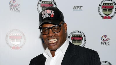 Former boxer Leon Spinks arrives at the Nevada Boxing Hall of Fame inaugural induction gala at the Monte Carlo Resort and Casino in Las Vegas, Nevada on August 10, 2013. AFP