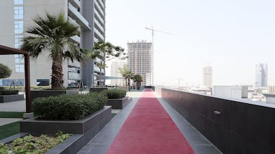 The jogging track at the Bloom Heights building. Pawan Singh / The National