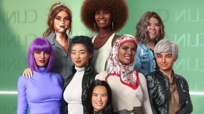 Digital avatars from Clinique's diversity-friendly Metaverse More Like Us beauty campaign. Photo: Clinique