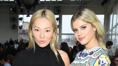 Tina Leung and Lala Rudge attend the Valentino show in Paris (Photo by Pascal Le Segretain/Getty Images)