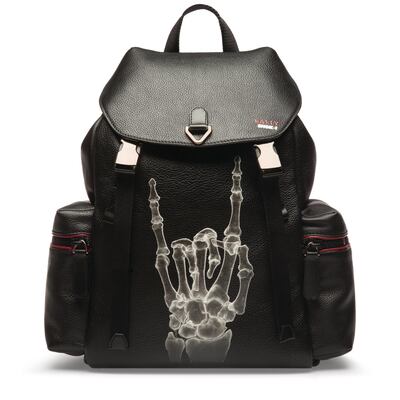 Backpack with skeleton hand