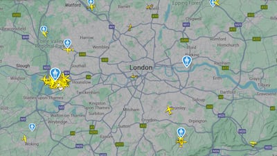 Air traffic at Heathrow Airport near London on July 30. FlightRadar24