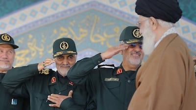 A file photo of Qassem Suleimani saluting Iranian Supreme leader Ayatollah Ali Khamenei. Image by IRNA news agency
