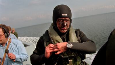 Training with the Frogman Corps of the Royal Danish Navy in Nykoebing, Denmark, 1995. EPA