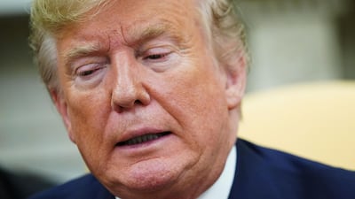 US President Donald Trump met with Turkish President Erdogan as the hearings took place on Wednesday. AFP