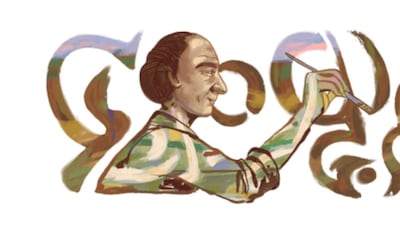 French-Algerian artist Mohammed Khadda is honoured on his birthday by Google.