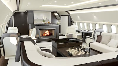 Customising an aircraft can cost anyhere from $40 million to $200 million, depending on the size of the plane. Above, a personalised aircraft interior. Jet Aviation Basel and ACA Advanced Computer Art