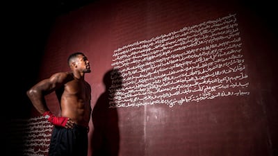 Anthony Joshua during a photo shoot for "Clash of the Dunes". Credit General Sports Authority