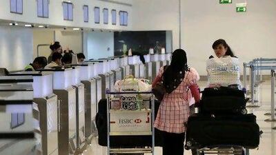 ABU DHABI, UNITED ARAB EMIRATES - November 1 2011 - New changes in Terminal 1 at Abu Dhabi Airport. ( DELORES JOHNSON / The National )