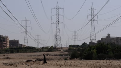 Power lines carrying electricity through Egypt. Dana Smillie for The National