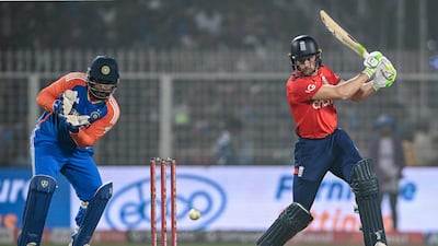 England's captain Jos Buttler fought a lone battle, scoring 68. AFP