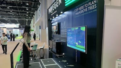 Pavegen's Farah Rashid says an electromagnetic generator underneath the company's tiles creates off-grid electricity with footsteps. Photo: Cody Combs