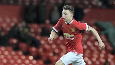 Oliver Rathbone playing for Manchester United U18s in the FA Youth Cup against Hull City in 2015. Getty
