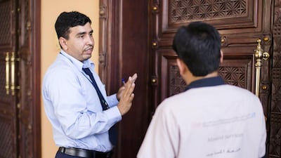 Alamgeer Khan feels privileged to be overseeing cleaning at 59 mosques across Dubai. Reem Mohammed / The National