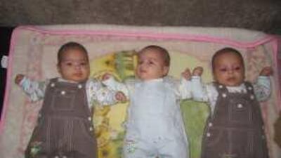 The Bakari triplets, Suhail, Halla and Ali. Halla was the only survivor from the three.