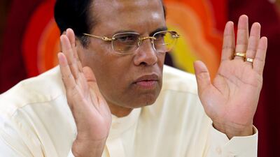 President Maithripala Sirisena's decision to pardon a convicted killer has sparked outrage in Sri Lanka. Reuters