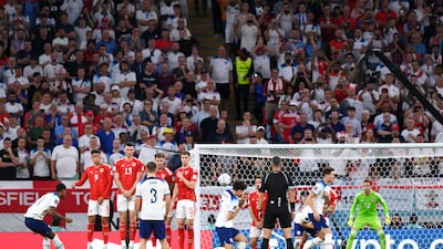Marcus Rashford scores the first goal direct from a free-kick. Getty
