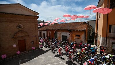 The peloton during Stage 7 - from Notaresco to Termoli - of the Giro d'Italia cycling race, on Friday, May 14. AP