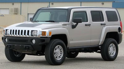 A Hummer H3, the somewhat distant cousin of the military version. USNHTSA